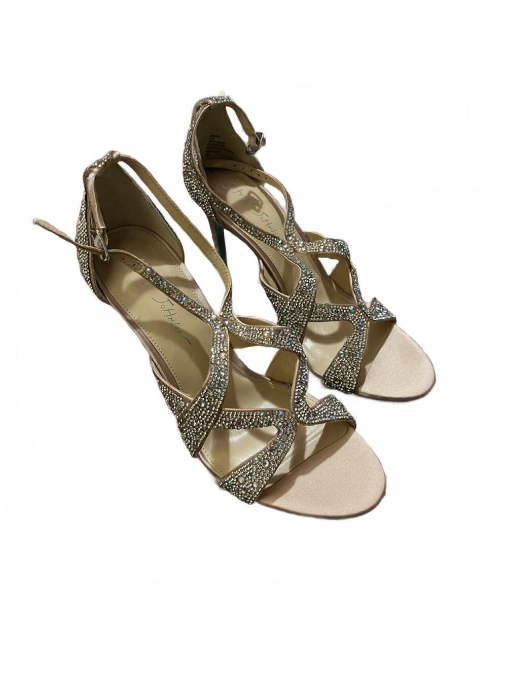 Size 9.5 Betsey Johnson Rhinestone Ankle Strap Heels
